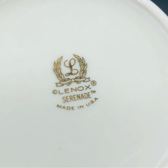 LENOX USA Serenade Vintage Rose Bowl Bird Floral Gold Trims Ceramic Globe Vase - Picture 6 of 9